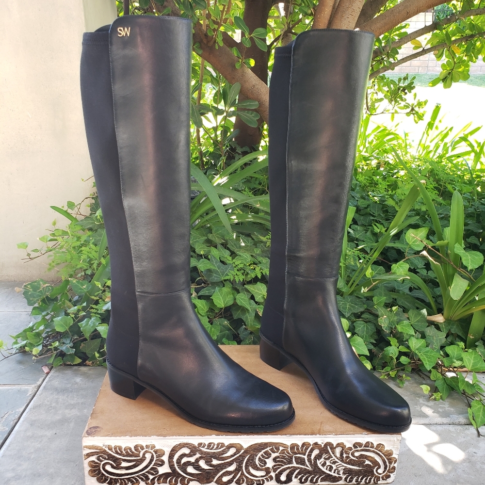 Gorgeous Stuart Weitzman Black Nappa Leather Boots - Picture 3 of 10
